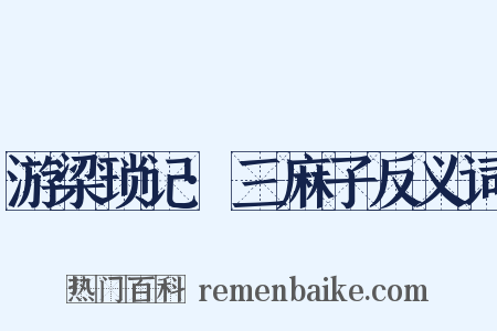 游梁琐记·三麻子反义词是什么意思的图片